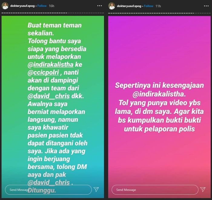 Dokter Yusuf siap laporkan Indira Kalistha ke pihak berwajib