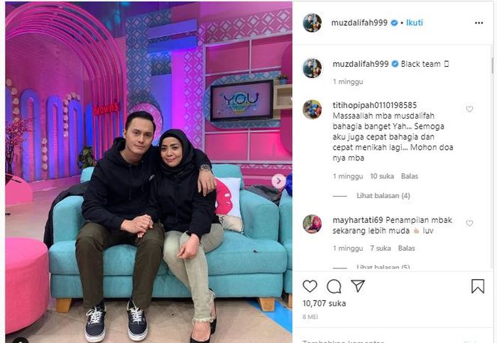 Muzdalifah dan <a href='https://pontianak.tribunnews.com/tag/fadel-islami' title='Fadel&nbsp;Islami'>Fadel&nbsp;Islami</a> tampil mesra