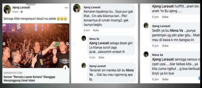 Tangkapan layar postingan viral istri Serda K