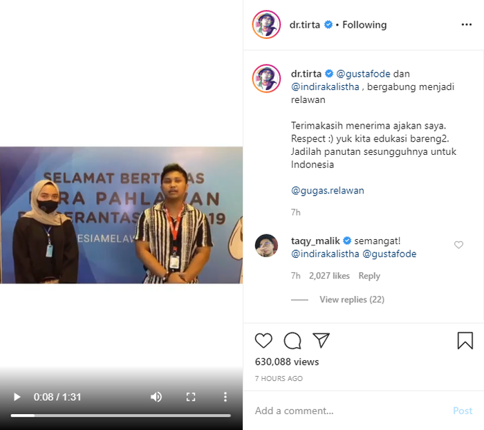Video permintaan maaf Aa Utap dan Indira Kalistha