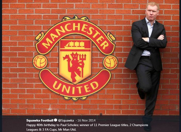 Gelandang legendaris Manchester United, Paul Scholes.