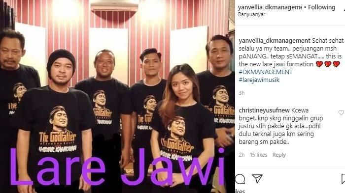 Formasi baru Lare Jawi ditunjukkan Yan Vellia, istri Didi Kempot. 