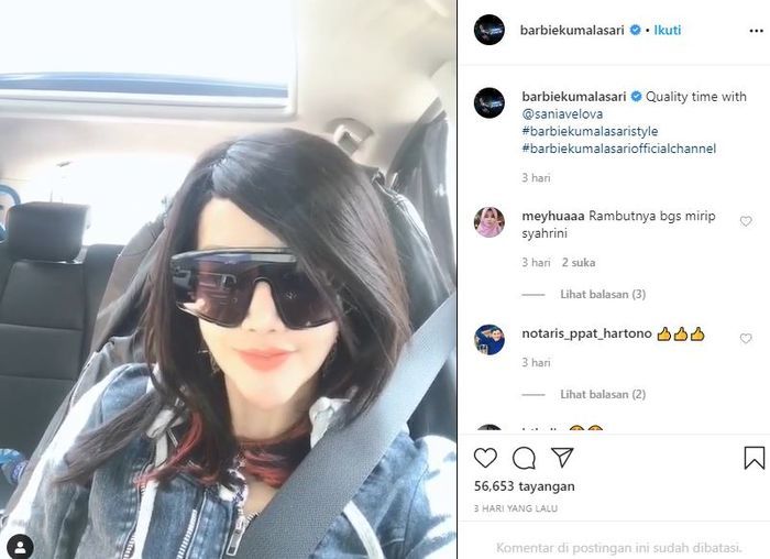 Penampilan baru Barbie Kumalasari