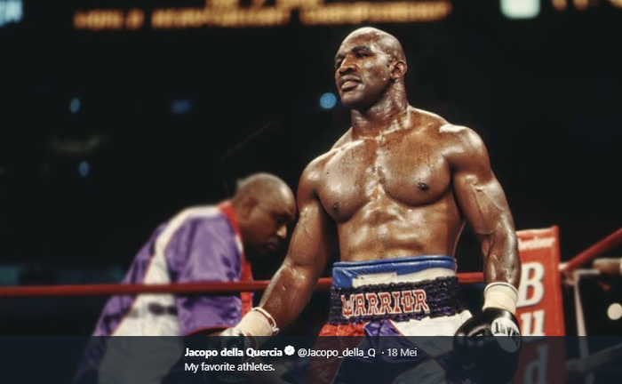 Legenda tinju dunia, Evander Holyfield. 