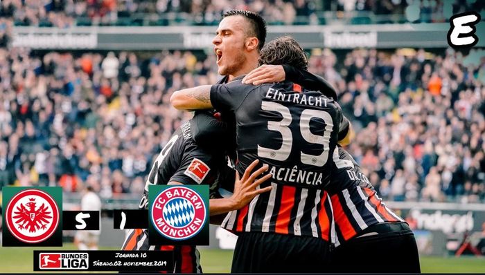 Eintracht Frankfurt membantai Bayern Muenchen 5-1 dalam pertemuan pertama di Bundesliga musim ini.