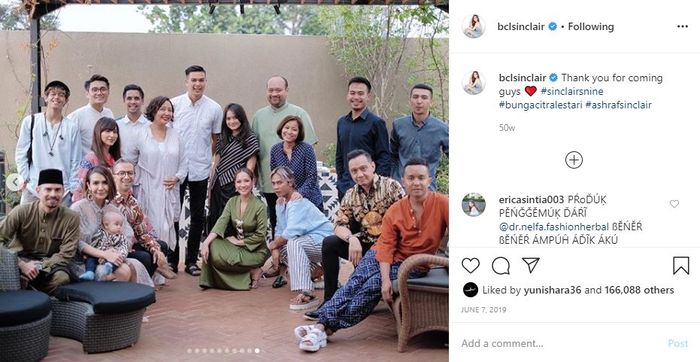 Lebaran tahun 2019 BCL dan almarhum Ashraf Sinclair.