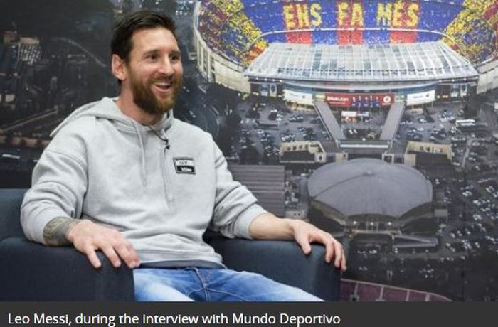 Megabintang Barcelona, Lionel Messi, menjalani wawancara dengan Mundo Deportivo.