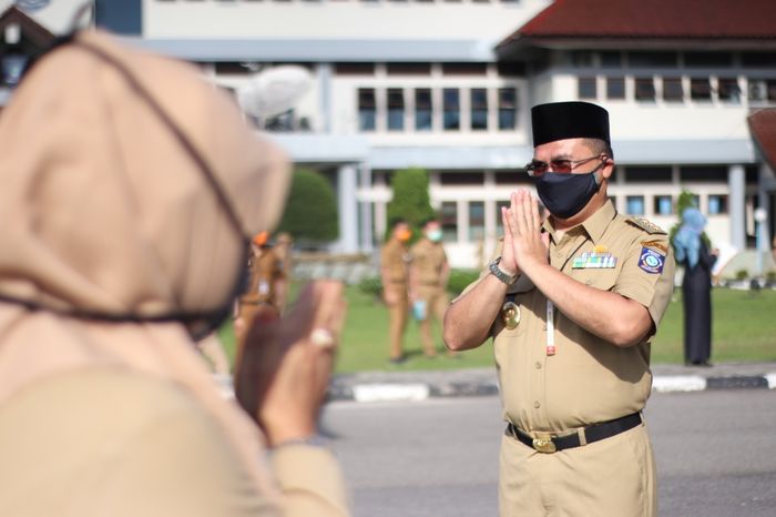 Suasana Halal Bihalal Gubernur Babel bersama ASN