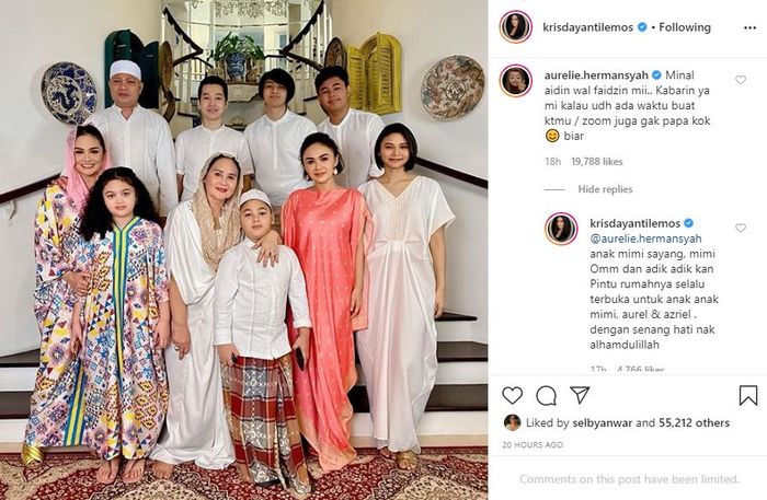 Pedasnya Sindiran Aurel Hermansyah Kepada Krisdayanti, Sang Putri Sampai Berani Komentar di Kolom Instagram Karena Tak Diperhatikan Sang Ibu Kandung : WhatsAppku Nggak Dibalas-balas Kan Mi?