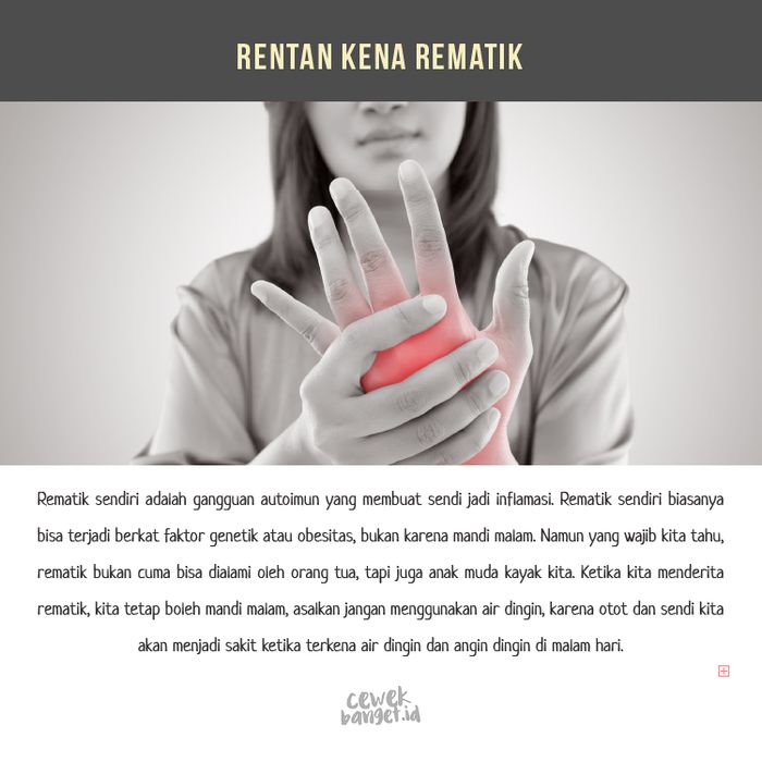 Mandi Malam Sebenarnya Enggak Bikin Rematik? Mitos atau Fakta