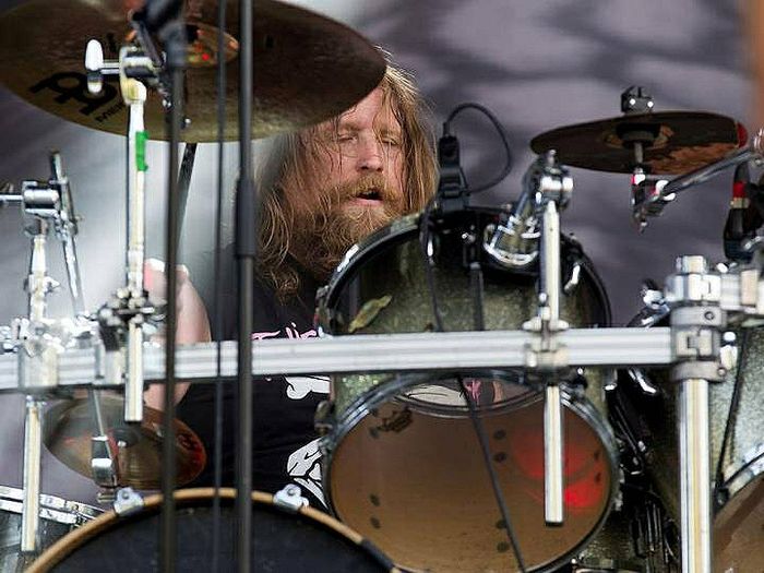 Drummer Will Carroll of Death Angel tampil di Aftershock Festival di Discovery Park pada 22 Oktober 2016 di Sacramento, California.