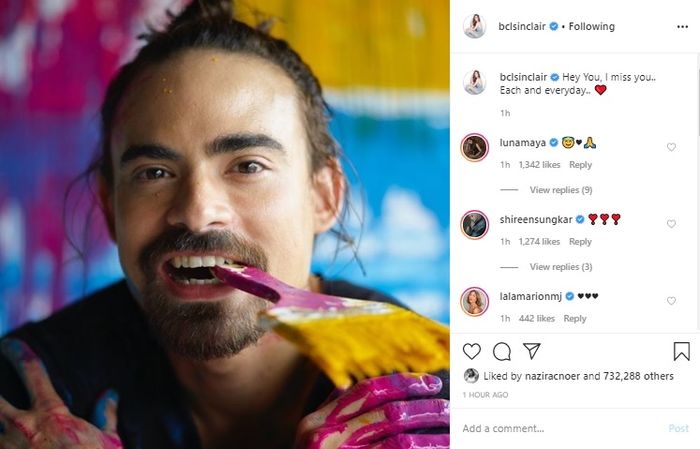 Bunga Citra Lestari akhirnya mengunggah potret sang suami melalui Instagramnya, Kamis (28/5/2020).