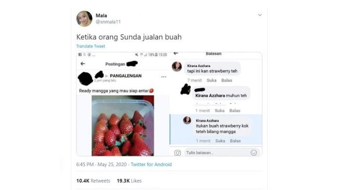�Ketika Orang Sunda Jualan Buah�, Aksi Lucu Penjual Buah