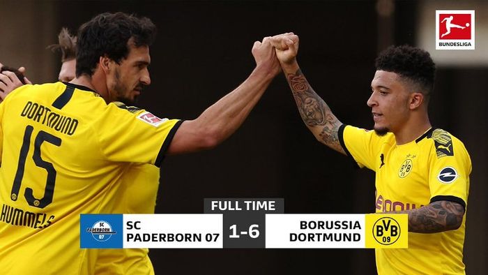 Laga Borussia Dortmund vs Paderborn pada pekan ke-29 Bundesliga 2019-2020.