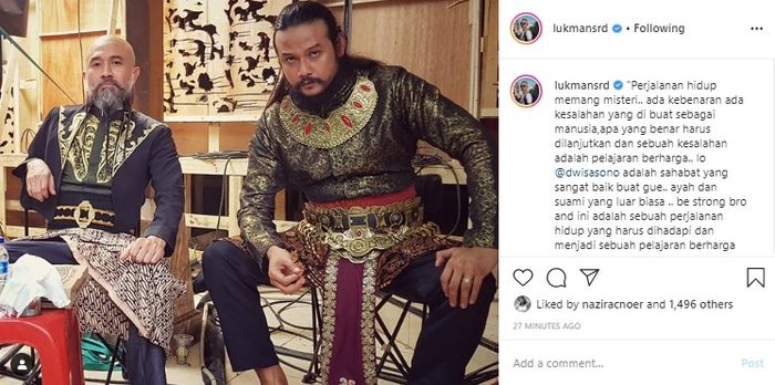 Lukman Sardi ungkapkan pendapatnya tentang Dwi Sasono yang tertangkap narkoba.