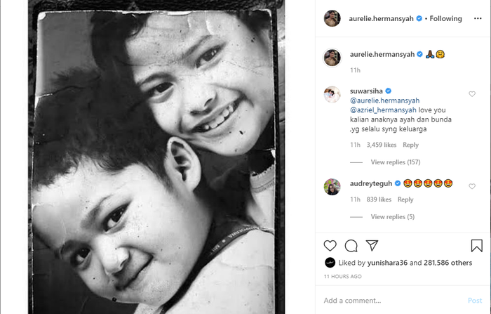 Unggahan Aurel Hermansyah