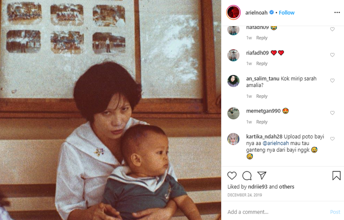 Potret ibu Ariel Noah yang dianggap mirip Sarah Amalia