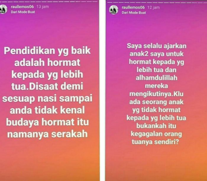 Raul Lemos gila hormat?