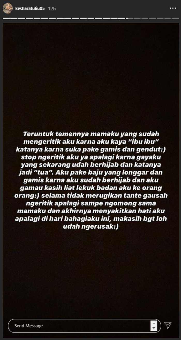 Alih Alih Bahagia Saat Ulang Tahun Kesha Ratuliu Justru Makan