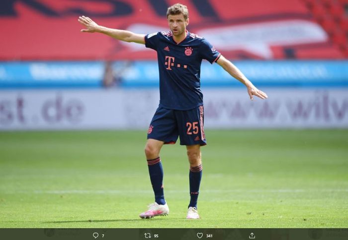 Thomas Mueller berhasil mencetak 20 assists untuk Bayern Muenchen di Bundesliga musim 2019-2020.