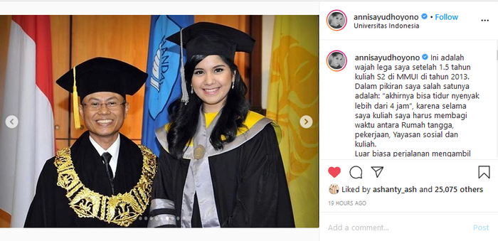 Foto wisuda S2 Annisa Pohan