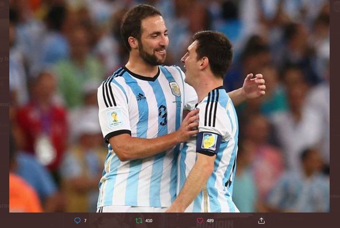 Gonzalo Higuain dan Lionel Messi.