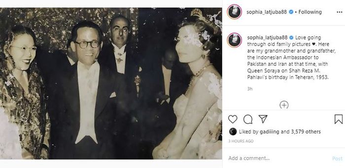 Kakek dan nenek Sophia Latjuba