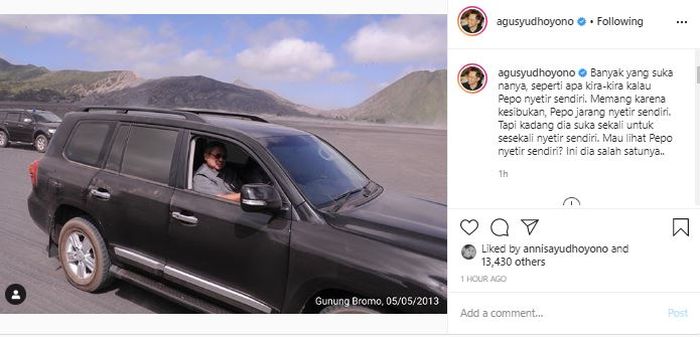 SBY nyetir mobil sendirian saat masih jadi Presiden Republik Indonesia