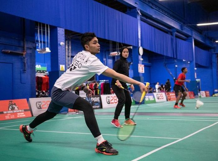 Mantan pebulu tangkis Indonesia dan rekan Kevin Sanjaya, Arya Maulana.