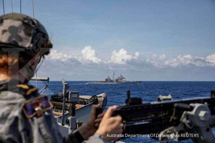 ILUSTRASI. Kapal induk AS dan Australia di Laut China Selatan. Australia Department Of  