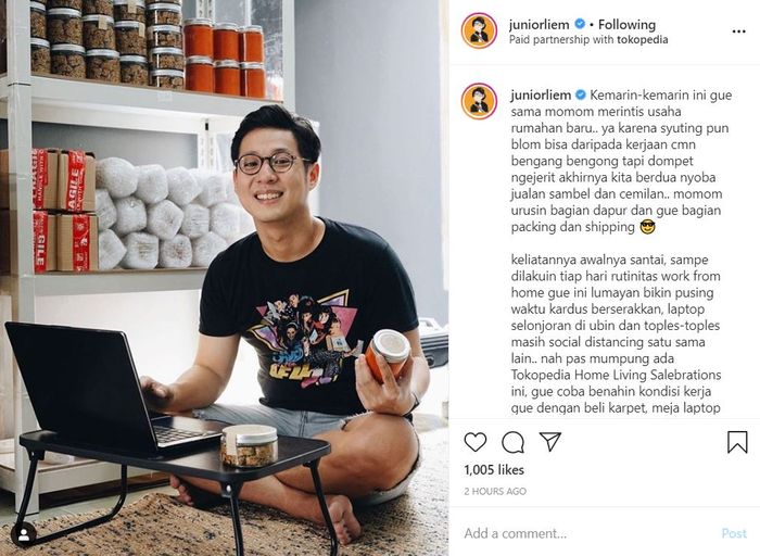 Junior Liem dan Putri Titian banting stir jadi penjual sambal