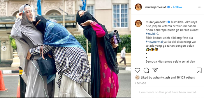 Foto Mulan Jameela bersama Umi Pipik