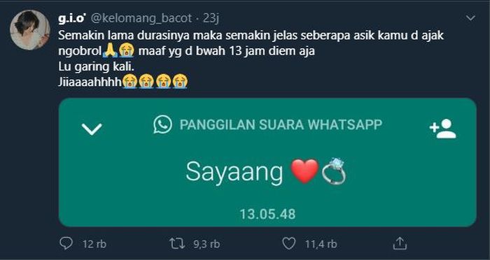Kisah gadis teleponan 13 jam dengan kekasihnya berujung nyinyiran warganet