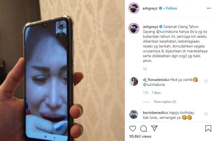 Kesedihan Lucinta Luna saat tak bisa rayakan ulang tahun dengan Abash.