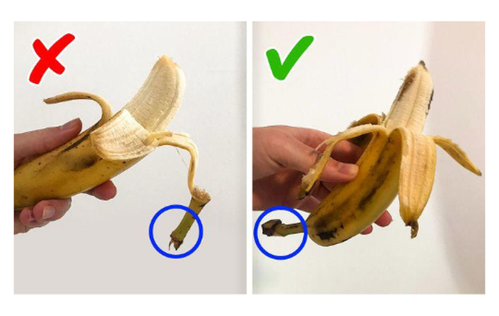 Kesalahan saat mengupas pisang