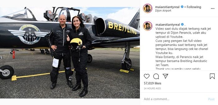 Maia Estianty diboyong Irwan Mussry ke Perancis untuk jajal jet tempur
