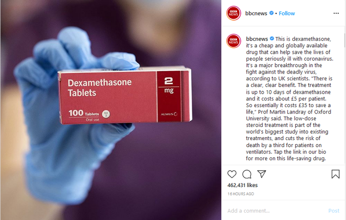 Dexametashone sebagai terobosan besar dalam penanggulangan <a href='https://kupang.tribunnews.com/tag/covid-19' title='Covid-19'>Covid-19</a>