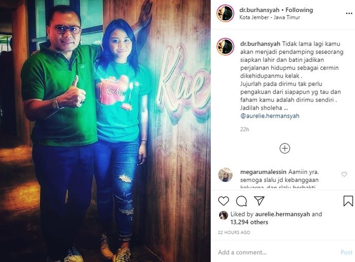 Unggahan paman Aurel Hermansyah
