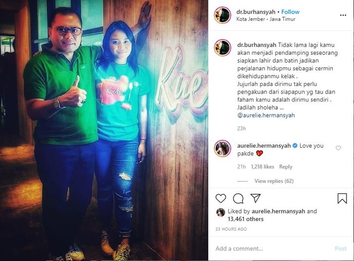 Unggahan dr. Burhansyah, kakak Anang Hermansyah