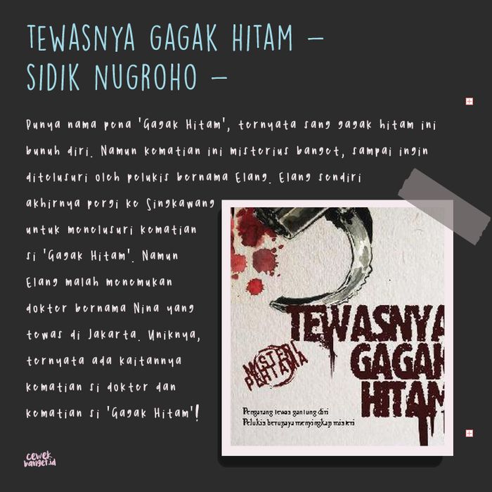 Rekomendasi Novel Indonesia Genre Thriller Ini Bikin Merinding Parah