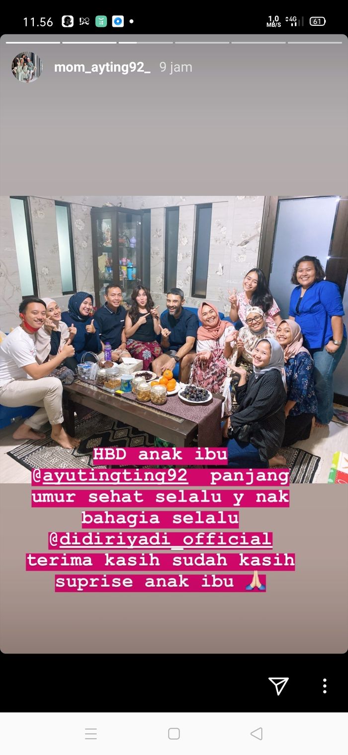 Didi Riyadi tampak berbaur dengan keluarga Ayu Ting Ting