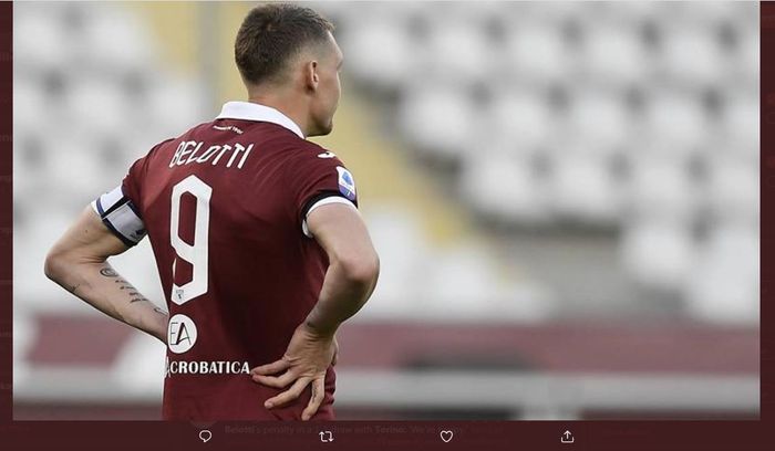 Penyerang sekaligus kapten Torino, Andrea Belotti.