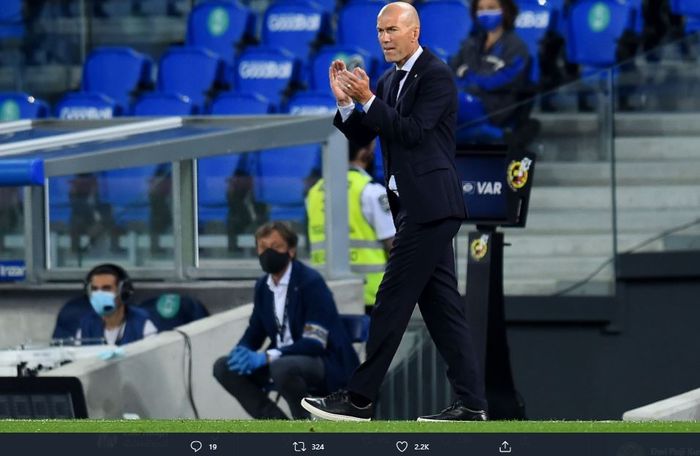 Pelatih Real Madrid, Zinedine Zidane.