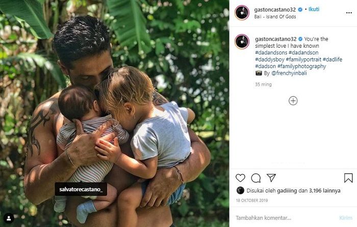 Gaston Castano dan dua putranya