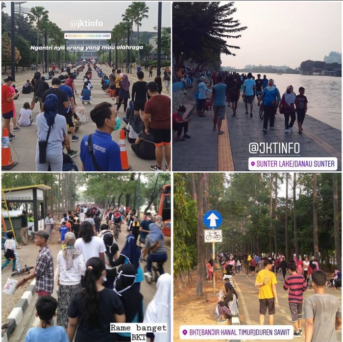 Kondisi CFD Jakarta, Minggu (28/6/2020)