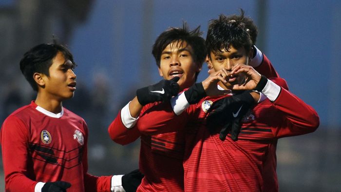 Pemain Persija Jakarta U-18, Alfriyanto Nico Saputra saat memperkuat Garuda Select.