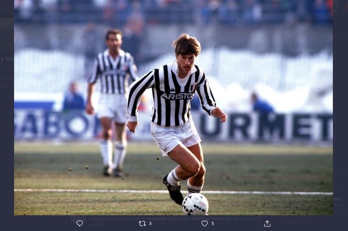 Michael Laudrup saat memperkuat Juventus.