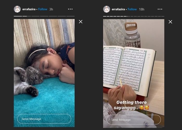 Erra Fazira unggah Aleesya (Instagram)