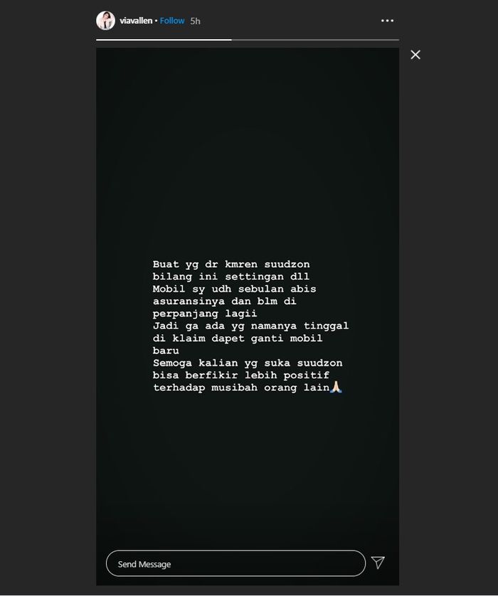 Via Vallen berang insiden pembakaran <a href='https://jambi.tribunnews.com/tag/mobil' title='mobil'>mobil</a>nya dituduh <a href='https://jambi.tribunnews.com/tag/settingan' title='settingan'>settingan</a> 