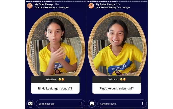 Ungkapan keriunduan dari <a href='https://jambi.tribunnews.com/tag/aleesya' title='Aleesya'>Aleesya</a> pada <a href='https://jambi.tribunnews.com/tag/laudya-cynthia-bella' title='Laudya Cynthia Bella'>Laudya Cynthia Bella</a>